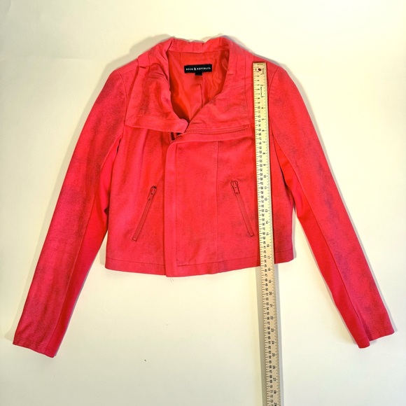 Rock & Republic Red Distressed Cropped Moro Jacket - Picture 10 of 14